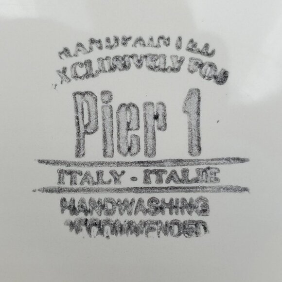 Pier 1 Colorful Blocks Pitcher Blue Red Green Orange Bricks Rectangles on Cream - Picture 8 of 8